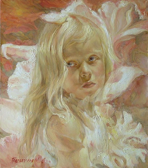 The artist Marina Podgaevskaya: Diana's portrait - oils, canvas